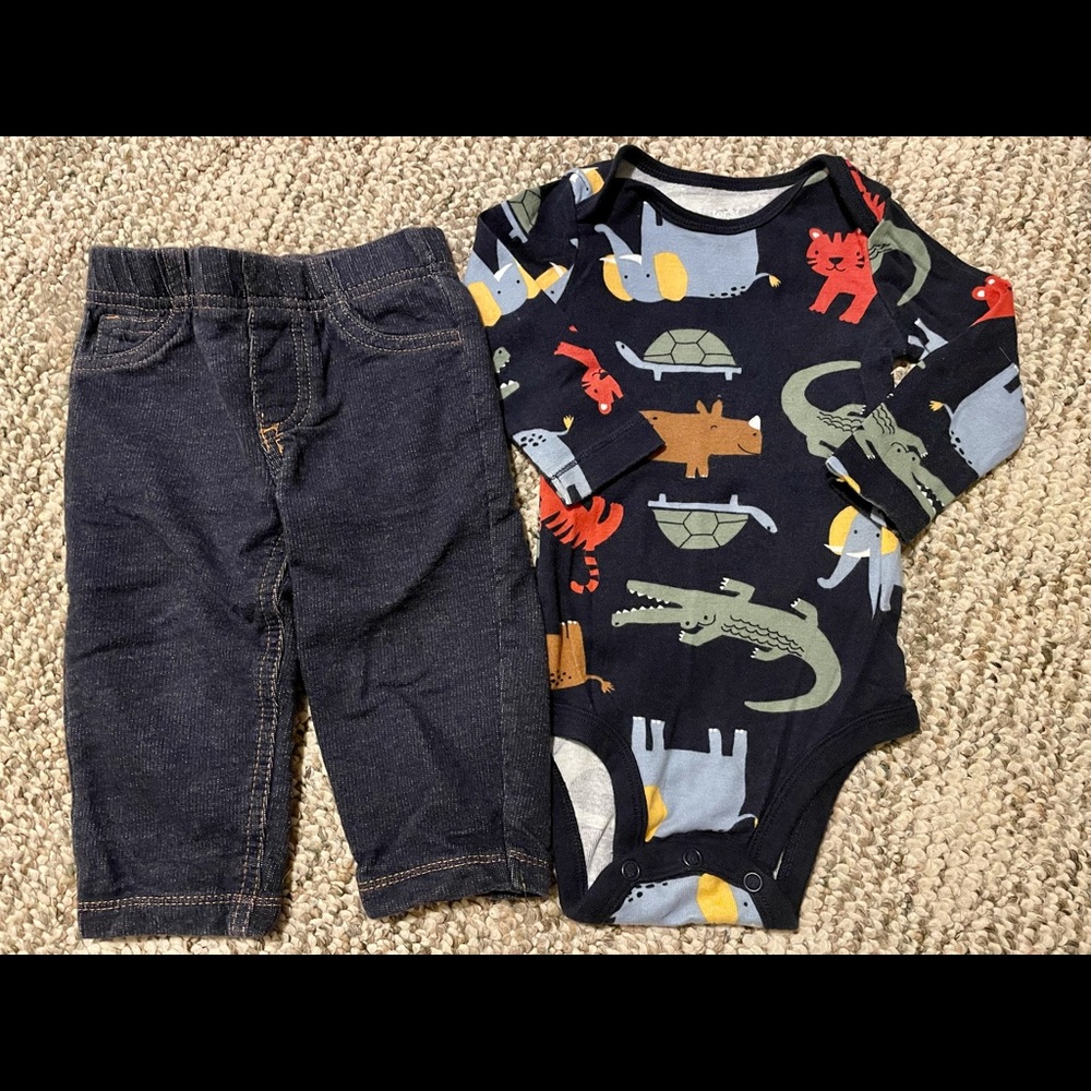 Carter’s, 9 month, long sleeve outfit